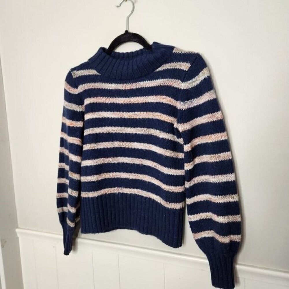 MADEWELL Striped Metcalf Mockneck Sweater
